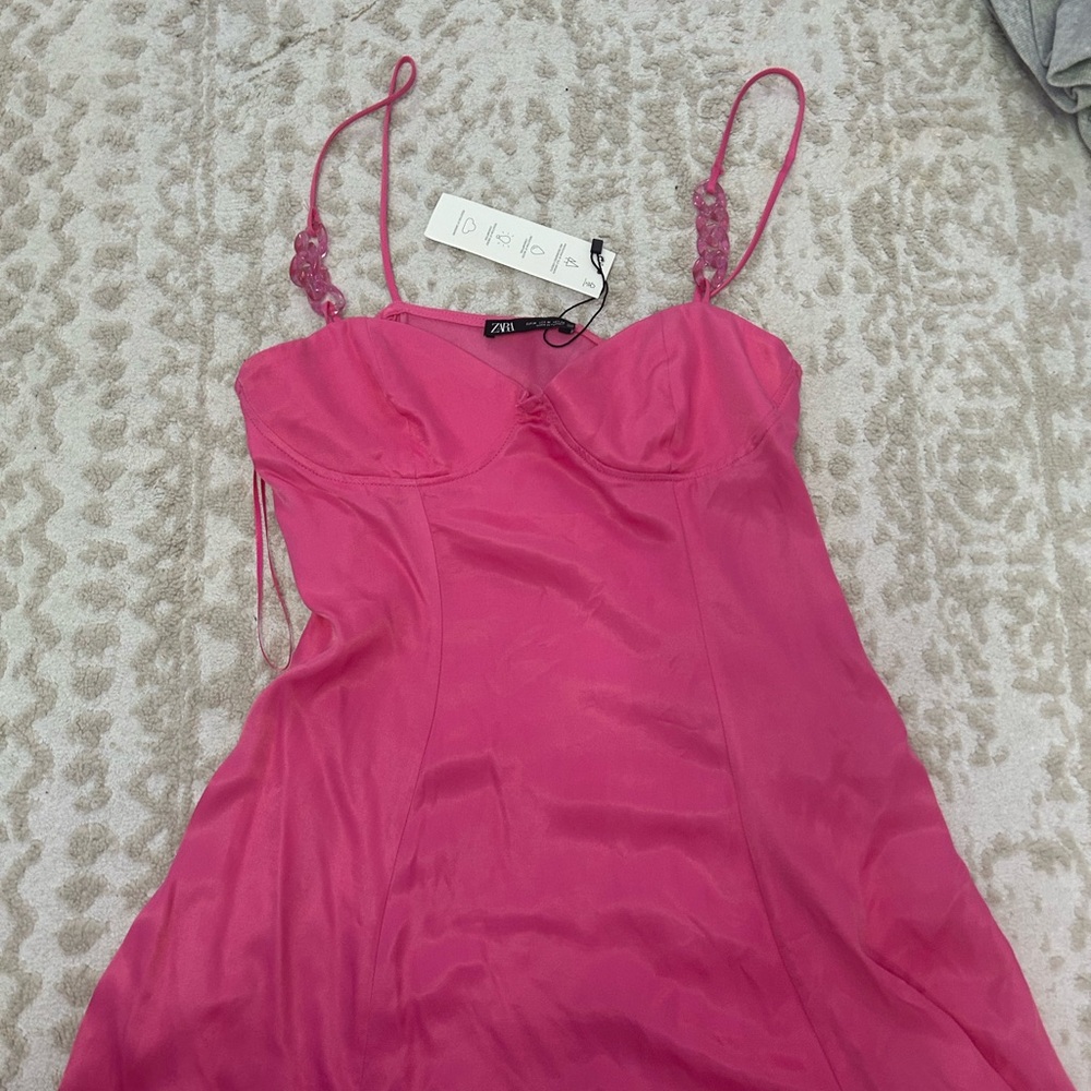 Zara Fuchsia Satin Camisole